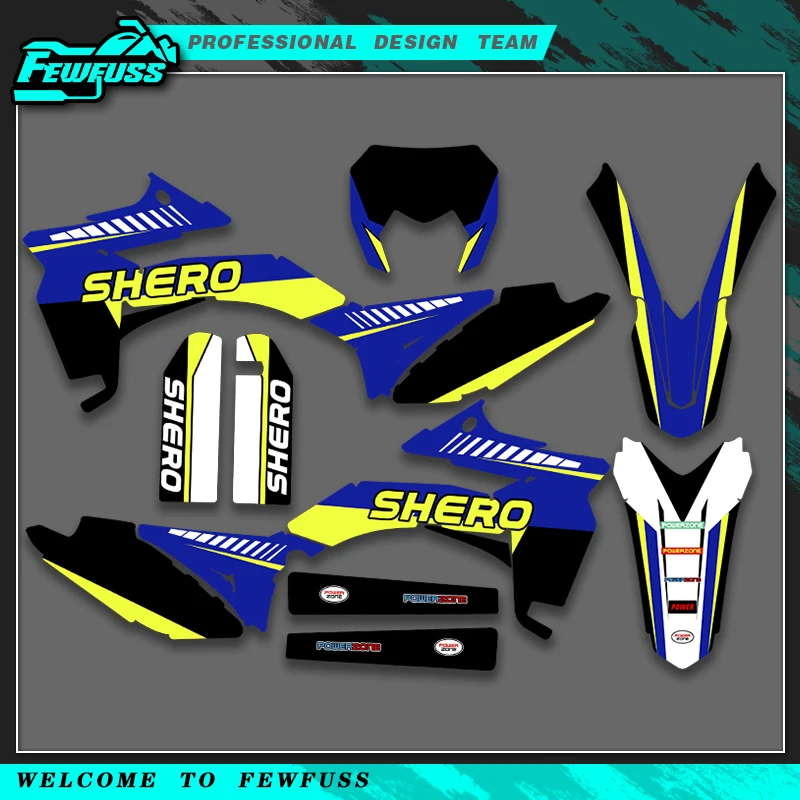 

Fewfuss For Sherco SE 250 300 450 2012 2013 2014 2015 2016 Full Graphics Decals Sticker Motorcycle Background Custom Number Name