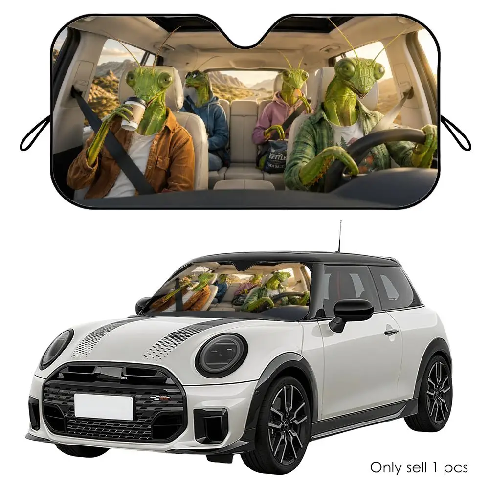 

Mantis Driving Travel Sun Visor Reusable Aluminum Foil Car Windshield Sun Visor UV Heat Insulation Cover Shade
