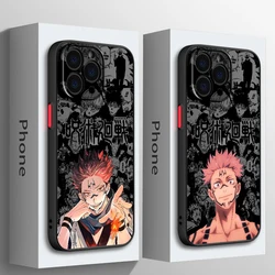 Jujutsu Kaisen Yuji Sukuna etui na telefon Apple iPhone 15 14 13 12 11 XS Mini Pro Max 8 7 xr X matowe matowe półprzezroczyste