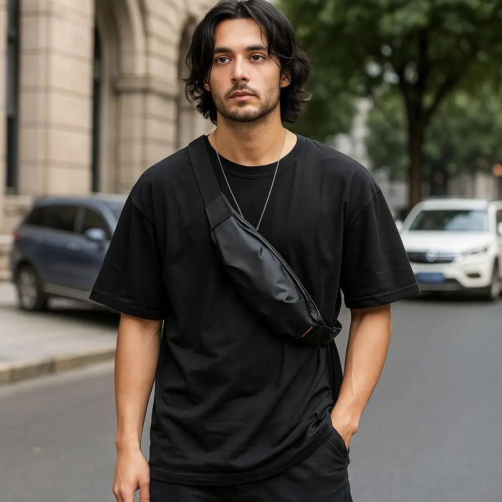 

Multi-functional Adjustable Men Waist Bag Durable Lightweight Chest Bag Fashion Phone Pouch Bags Outdoor Sports