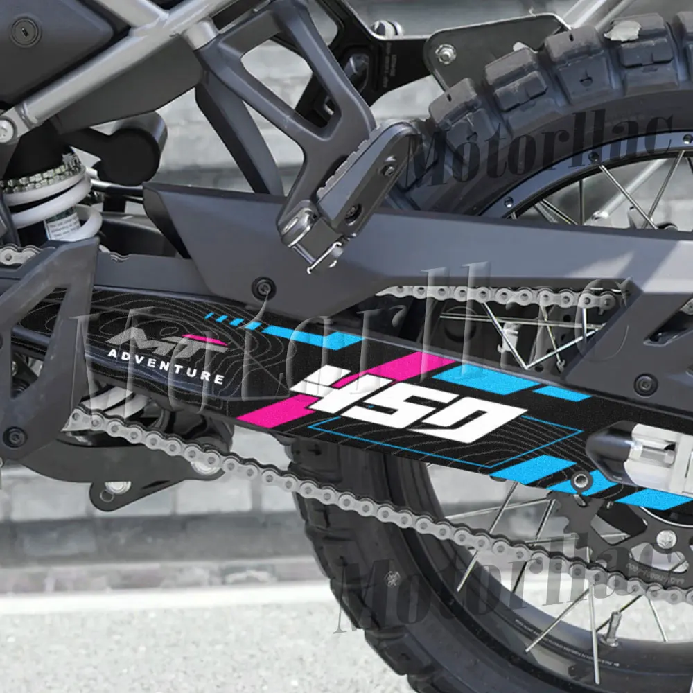 Motorrad-Schwingenaufkleber Drehwellenschutz-Aufkleber Zubehör für CFMOTO CF Moto 450MT 450 MT 2024 2025 – Detail 2