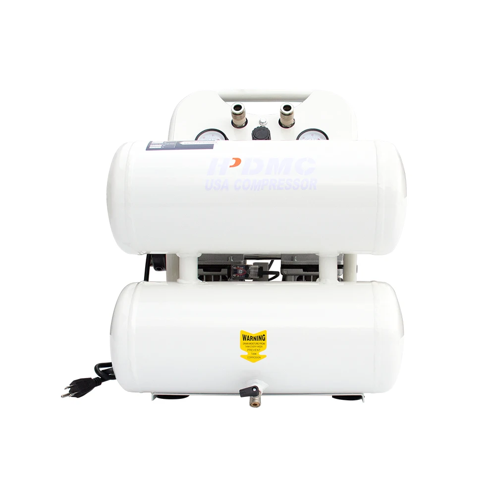 Quiet Portable Air Compressor,Oil Free Pump,5 Gallon Tank,115 PSI MAX Pressure,65 dB,1 PH Motor,110V