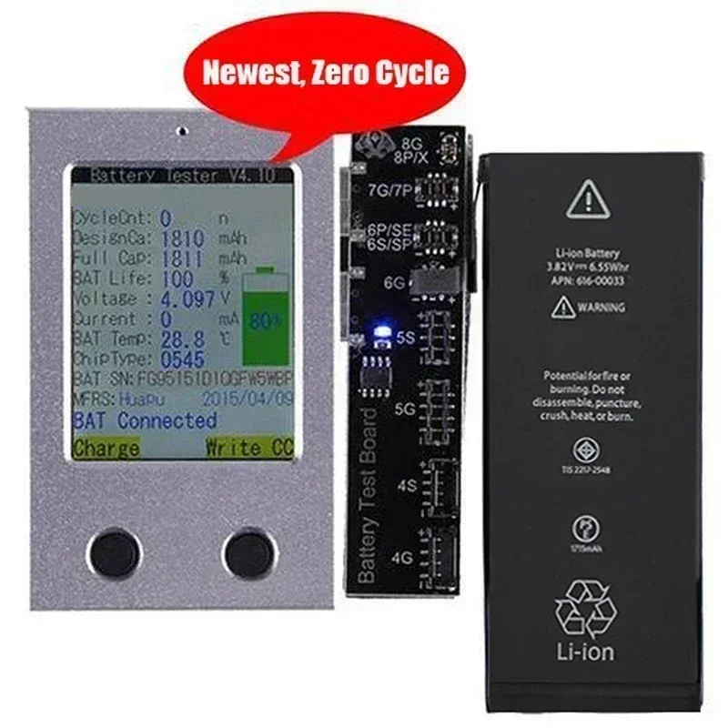 Celda de Batería (sin cable BMS) para iPhone XR X Xs 11 12 13 14 15 Pro Max 16 17 Mini, sin cable BMS 6