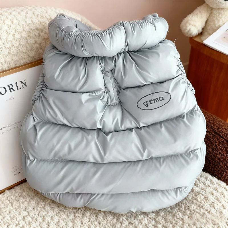 Cute Solid Pet Dog Clothes Waterproof Warm Dog Down Jacket Luxury Soft Puppy Vest Coat Winter Padded Cat Jacket Coat Pet Costume