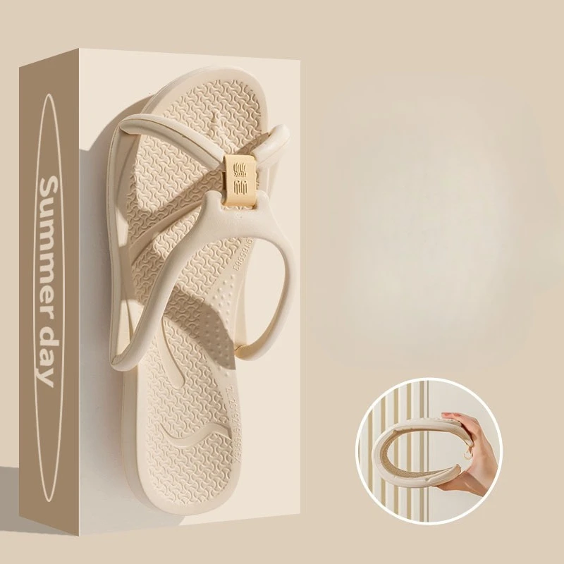 

Summer new foldable slippers for women's business trips portable hotels non slip couple slippers for travel