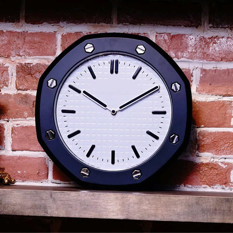 Metal Round Black Wall Clock Premium Elegant Aesthetic Bedroom Digital Wall Clock Modern Design Relojes De Pared Home Decor Item