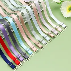 Stainless Steel Bra Straps Summer Shoulder Straps Elastic Underwear Accessory Trendy Non-slip Straps Solid Color Bra Accessories