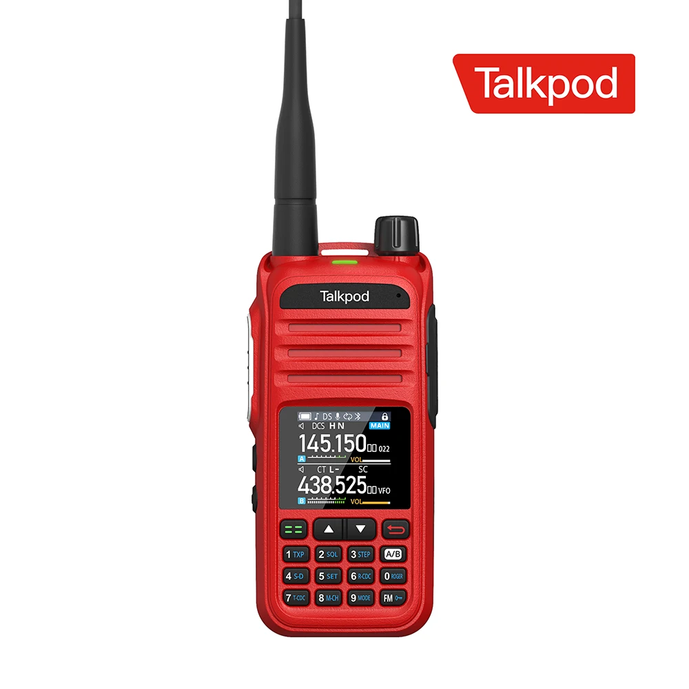 A36plus UHF/VHF/AM/FM Multi-Band Portable Two Way Radio Transceivers Multi-Function with Color Display Walkie talkie