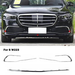 A2238854200  A2238854300 A 2238853900 For Mercedes Benz S Class W223 Chrome Trim Chromium Styling Front Bumper Spoiler Diffuser
