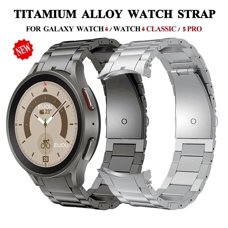 Pulseira de Titânio para Samsung Galaxy Watch4 5 e Galaxy Watch5Pro, Pulseiras para Smartwatches