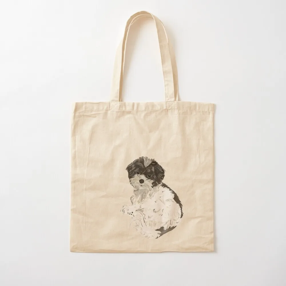 

Black and White Maltipoo Tote Bag Canvas stote bag great bag shopper woman