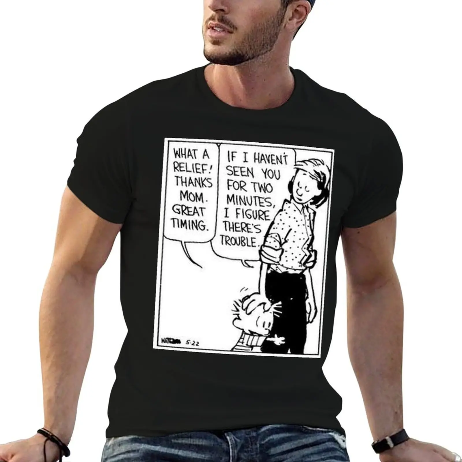 

Calvin and Hobbes Mom Cute Comic T-Shirt anime t shirts oversize black cotton t-shirt plain for man package T-Shirt