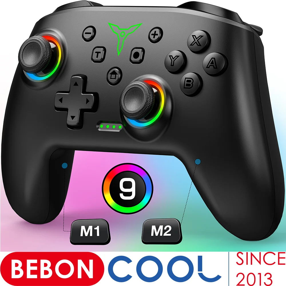 BEBONCOOL Wireless Switch Pro Controller with Joystick Double Vibration Compatible for Switch OLED/Lite Switch Remote Gamepad 