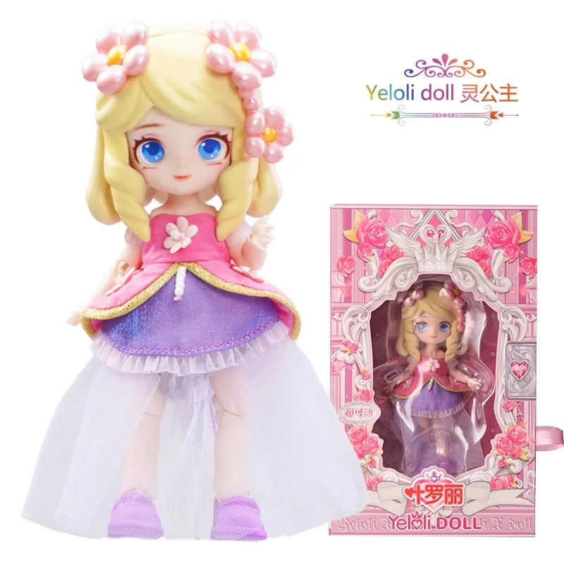 

14.5cm Bjd Yeloli Doll Doll figurines for girls doll toys with movable joints give little girls holiday birthday Christmas gifts