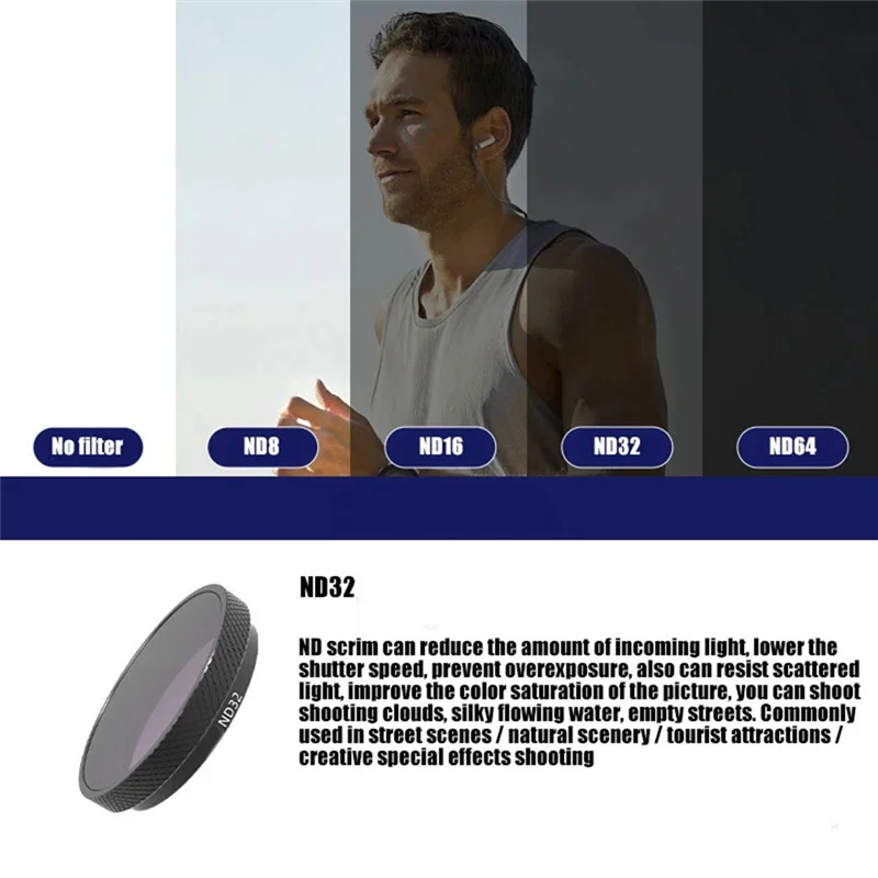 M07K-Camera Lens Filter For Insta360 GO3S CPL STAR ND8 ND16 ND32 ND64 Lens Filter Neutral Density Filter Camera Filter