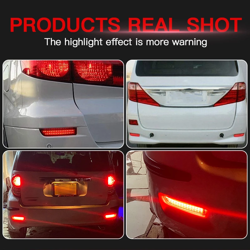 2 قطعة LED المصد الخلفي ضوء لتويوتا RAV4 Vanguard/ACA33W 06-12 أفينسيس صالون 09-11 العقارات/جولة 09-15 الذيل عاكس مصباح الضباب