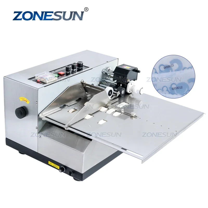 ZONESUN MY-380FW Coding Machine Semi Automatic Solid Ink Date Coding Machine Automatically Continuous Date Coding Machine