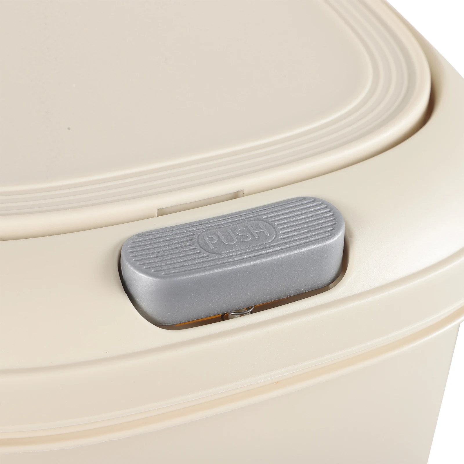 

8L Step-On Trash Can Foot Pedal Press Button Large Opening Garbage Container Detachable Inner Bucket Fixing Ring Design Bathroom