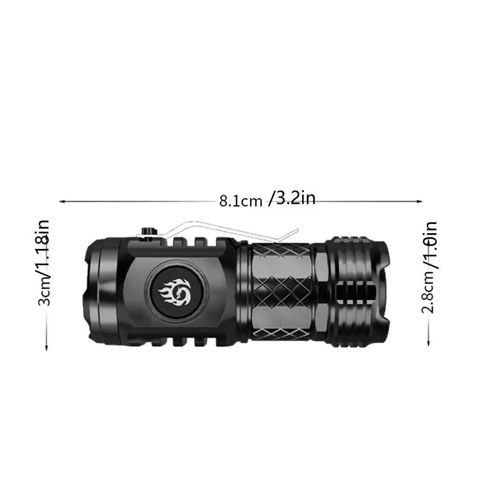 Mini linterna superbrillante, Flash explosivo, tres ojos, linterna pequeña, foco LED, Clip para sombrero, luz para senderismo