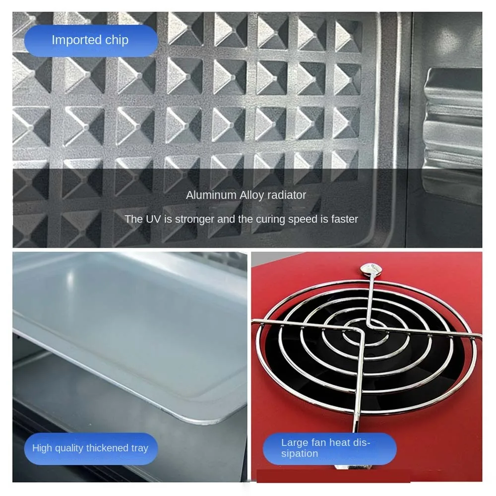 Imagem -04 - Forno de Cura uv de Alta Intensidade 1600w Lâmpada uv sem Cola uv Superfície Curvada Tela Flexível Forno Oca de Manutenção de Telefone Celular