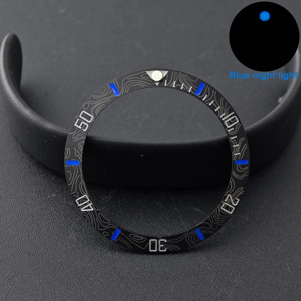 38mm * 30,6mm Geneigter Keramik-Lünetteneinsatz für Herrenuhren Ersatz-Lünette mit Kohlefaser-Textur Uhren-Lünetteneinsatz – Detail 10