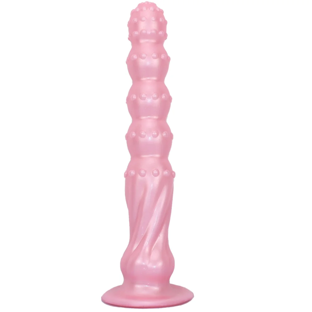 Tapón Anal de Silicona Rosa en 3 Tamaños, Dildo Grande, Dilatador Anal, Masajeador de Próstata, Juguete Sexual para Hombres y Mujeres