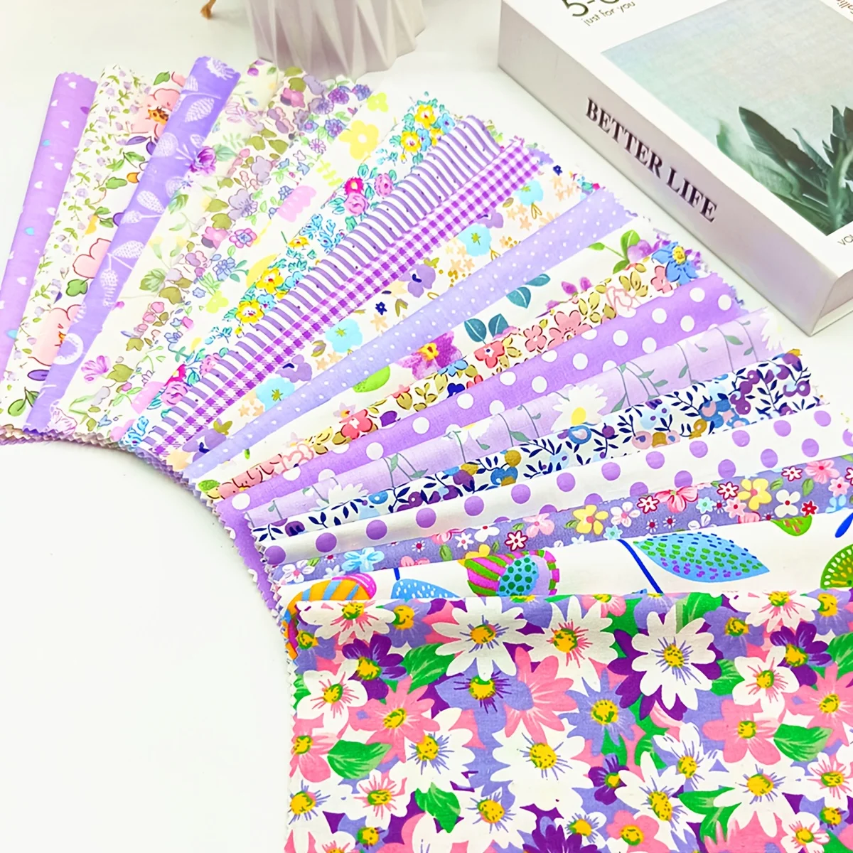Neue gezahnte 22-teilige Packung mit 10 Zoll vorgeschnittenen floralen Baumwollquadraten, hochwertiger Strickstoff für DIY-Projekte, perfekt für Enthusi