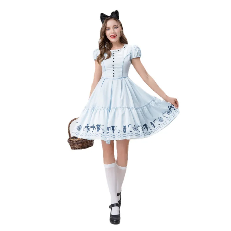 

Halloween Cosplay Adult Maid Dress Fantasy Trip Costume