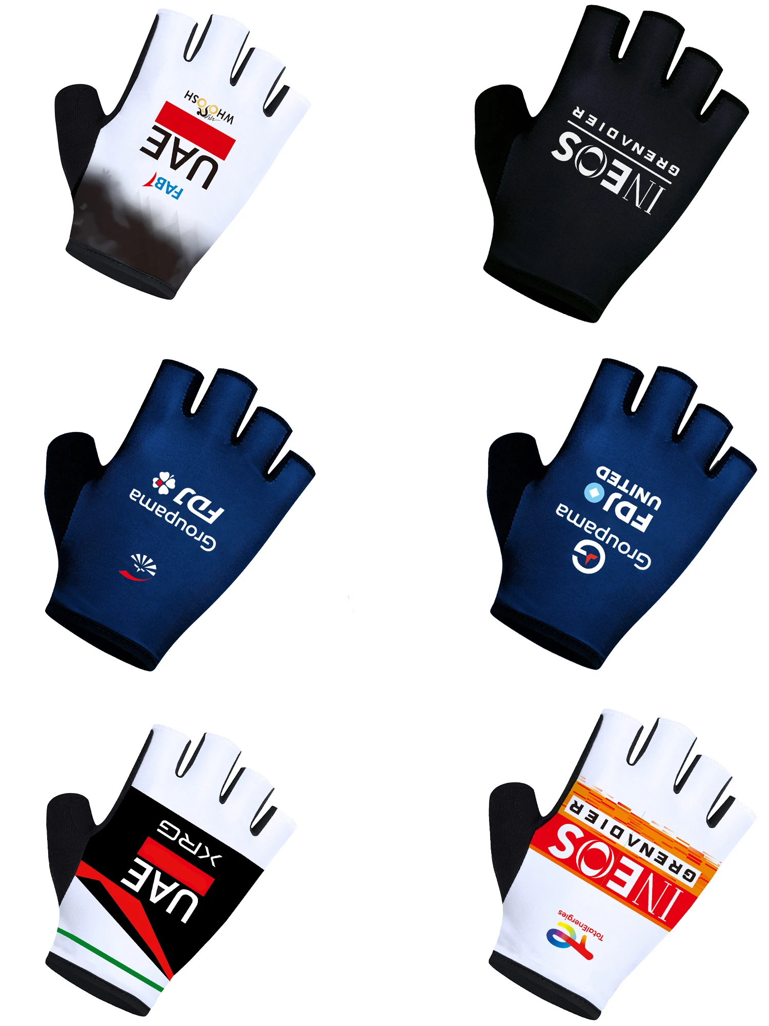 AliExpress EFAPEL 2026 UAE Cycling Gloves Men Women Ropa Team Bike Gloves Half Finger Running Fitness Gym Riding Bicycle Gloves