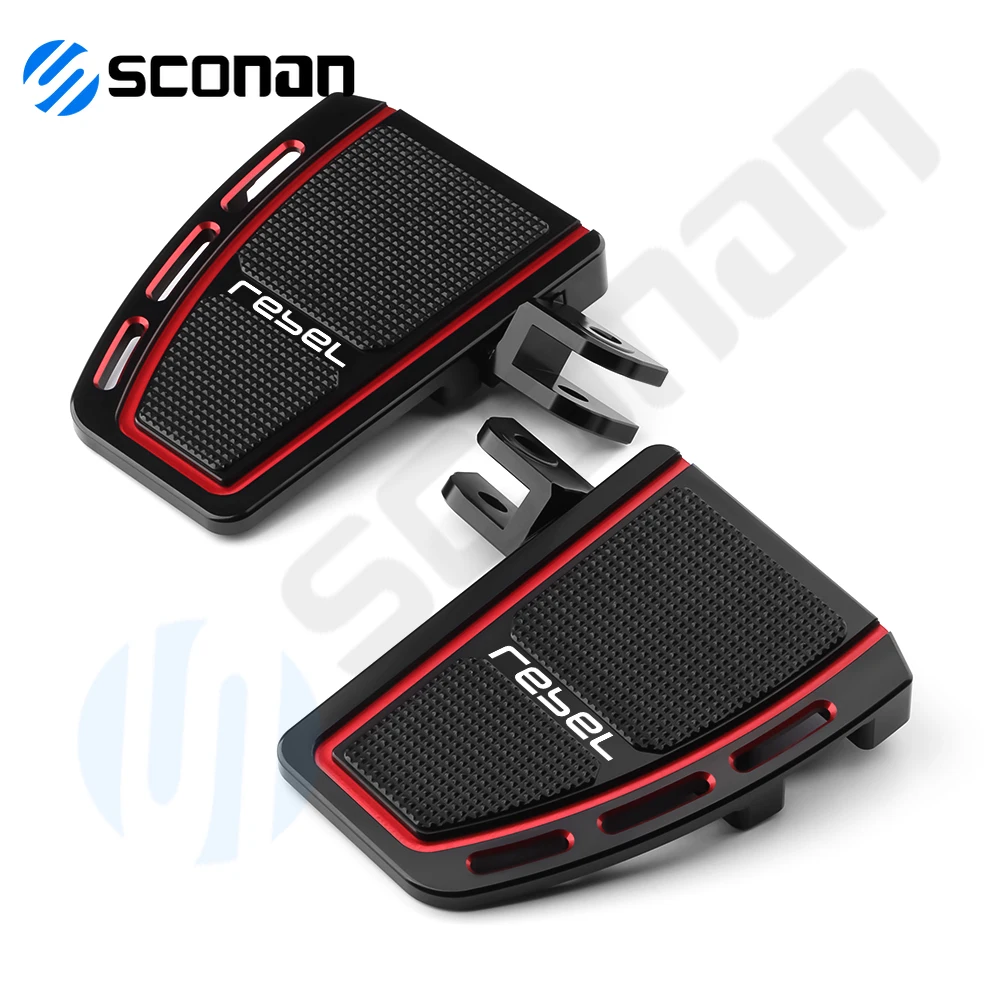 For Honda Rebel CMX1100 CMX 1100 Motorcycle CNC Aluminum Wide Footpeg Front Rider Foot Pegs Rest Footboards Enlarger Pedals