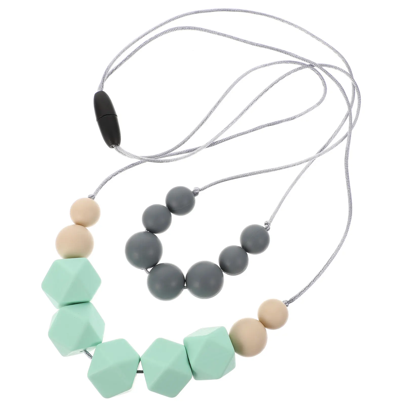 Silicone Teething Necklace Baby Chew Pendant Toy Sensory Teether for Infants Toddlers and Kids