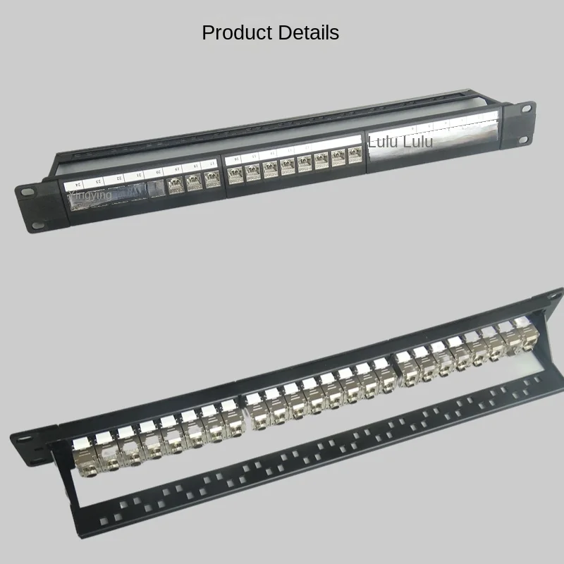 비접촉 네트워크 인터넷 어댑터 패치 패널, 차폐 180 도, 24 포트, CAT.6, CAT.6A, CAT.7, RJ45
