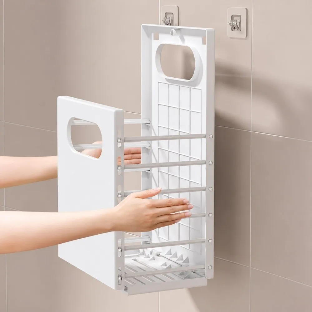 Foldable Dirty Clothes Basket Hanging Design Minimalist Design Clothes Storage Basket Wall-Mounted Washing Clothes Basket