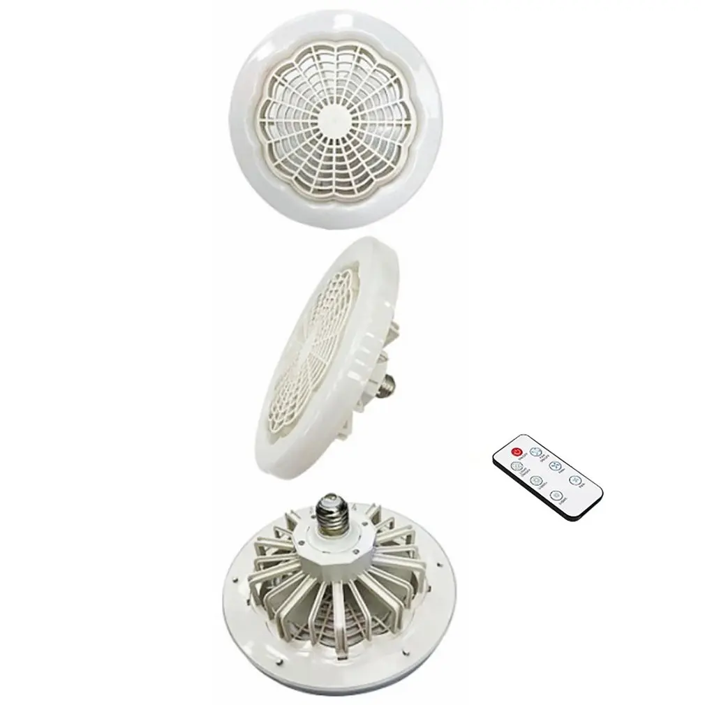 E27 Smart Lighting Fan Wireless Remote Control Invisible Silent Indoor Lighting Fan 30w Compact Fan