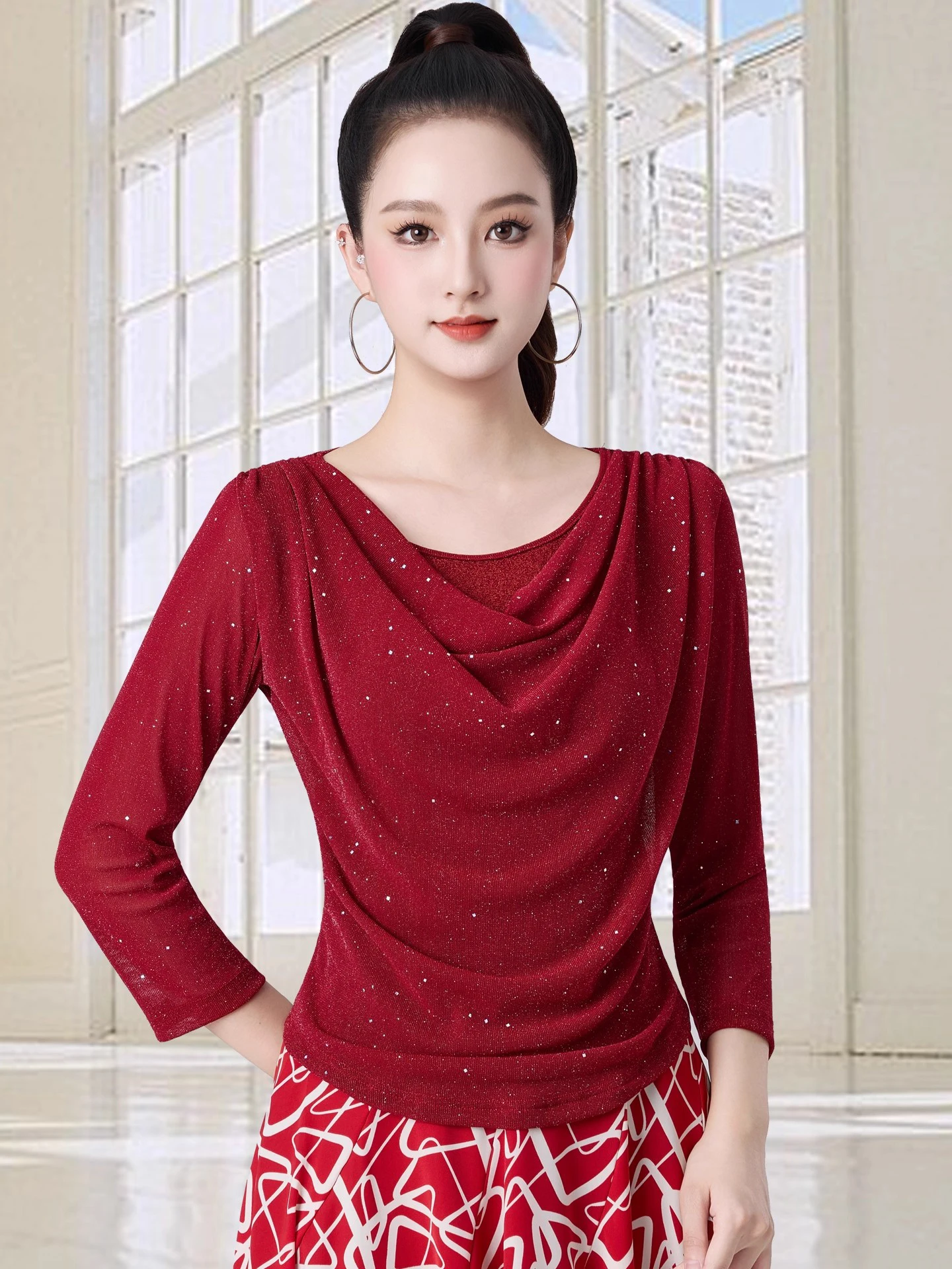 top-con-colletto-altalena-con-diamanti-top-da-ballo-latino-danza-standard-nazionale-da-donna-chacha-tango-costumi-di-pratica-di-danza-moderna-dql11946