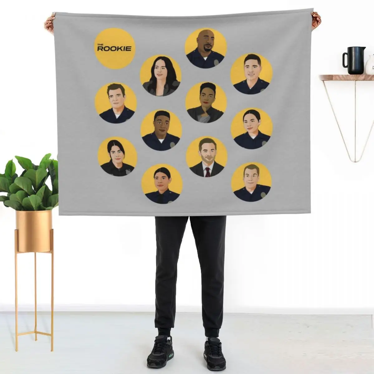 

Team Rookie graphic The Rookie Throw Blanket Warm Flannel Blanket for Couch Chair Bedroom