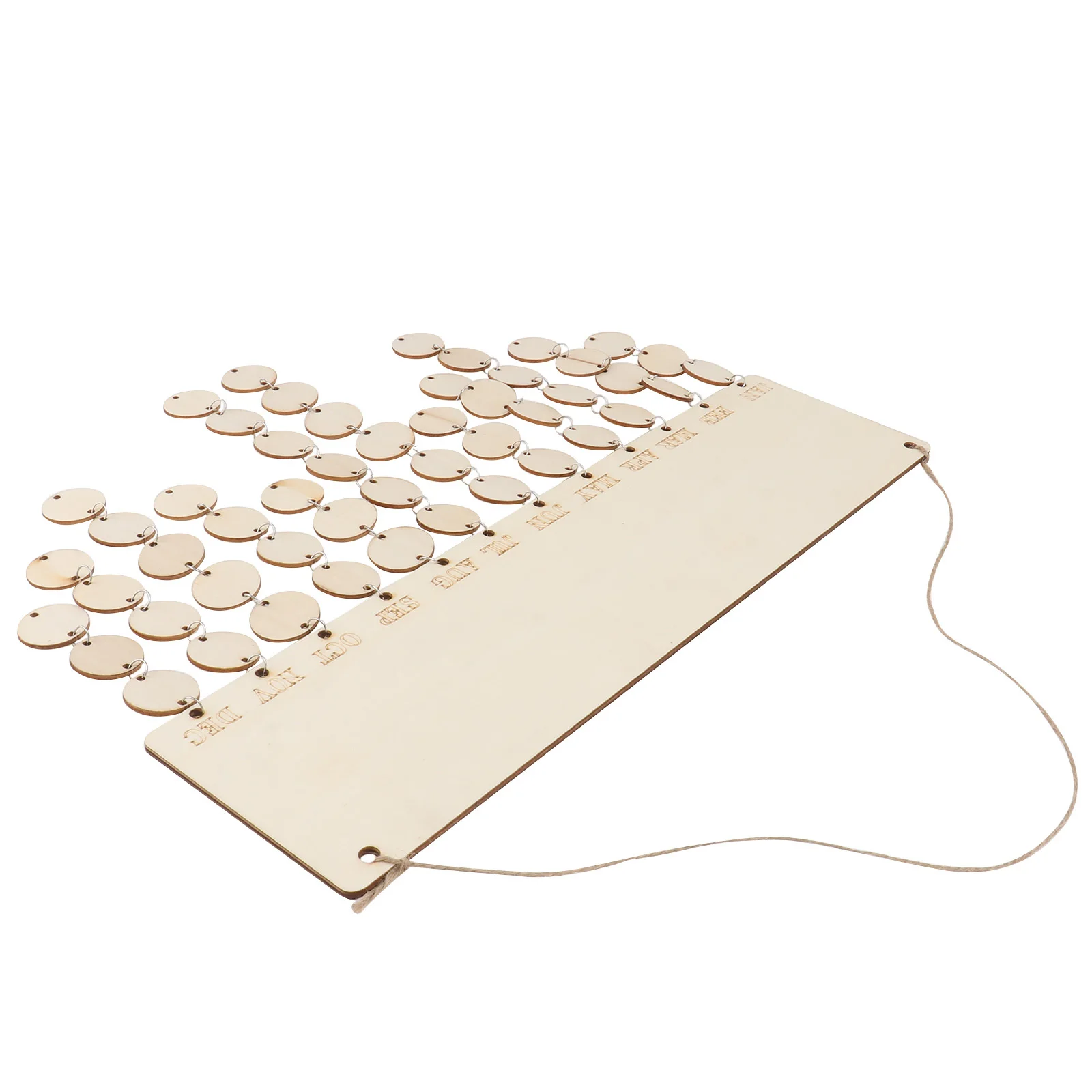 

1 Set Diy Countdown Board 50 Wafers Wooden Block Calendar For Festival Date Reminder Hanging Wall Calendar Decor Printing Craft