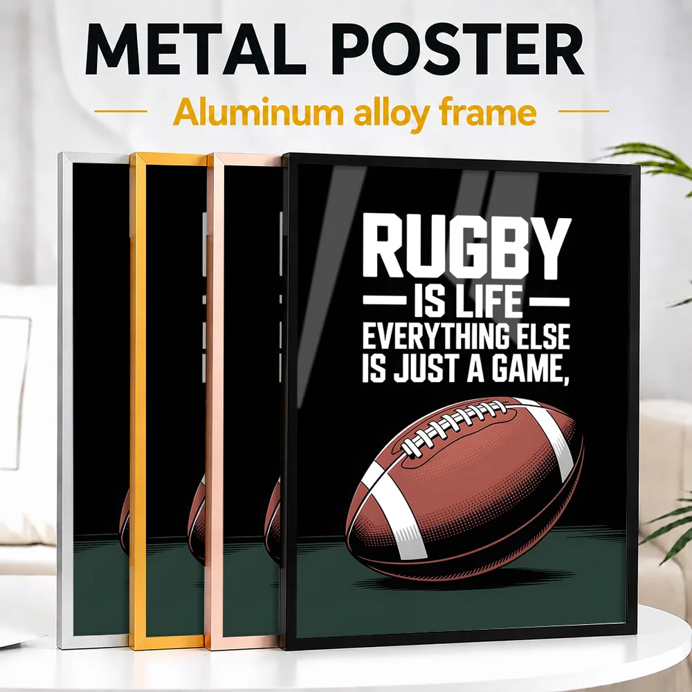 Rugby Rugby Is Life Metal Poster With Aluminum Alloy Frame Customized Photo Vintage Match Style Wall Art For Study Memorable Fan Gift - Aliexpress Deal