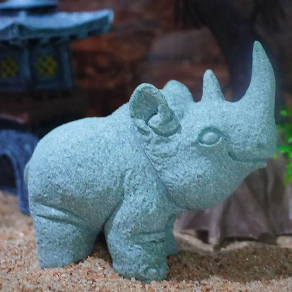 Unique Simulation Horse Figurines Rhinoceros Hippopotamus Realistic Artificial Elephant Ornament Resin Craft Handmade