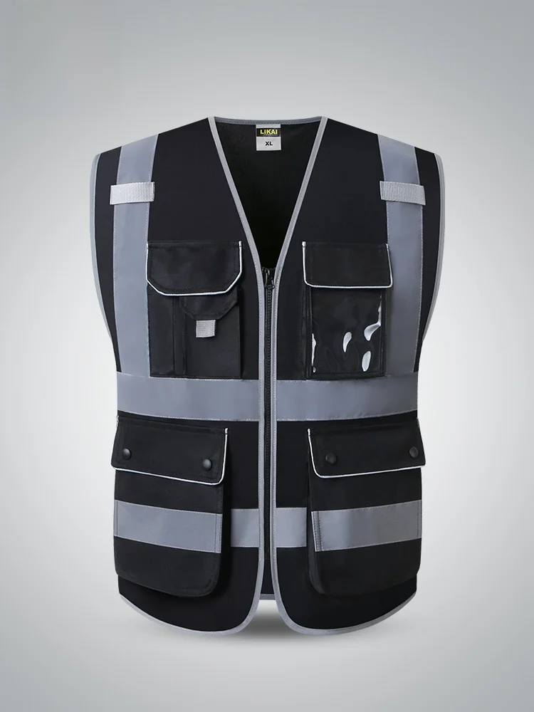 

Likai Reflective Se Vest Construction Site Worker Supervision Printed Vest Trfic Se Protection Clothing Knitted Fabric