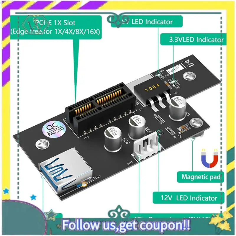 新しい Pci Express Pci-E 1X に 1X/4X/8X/16X ライザーカード高品質磁気フットパッドプラスチック