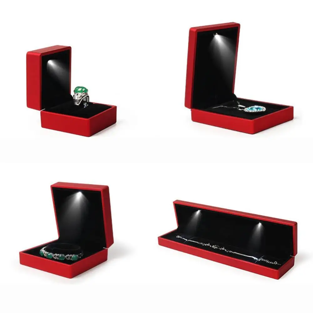 Storage Box Ring Jewelry Display Holder Fashion Holder Case LED Pendant Bangle Bracelet Case