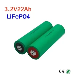 2pcs 3.2V 22Ah 46160 Lithium Iron Phosphate Battery High Capacity LiFePO4 Battery for Electric Vehicle Solar Street Light