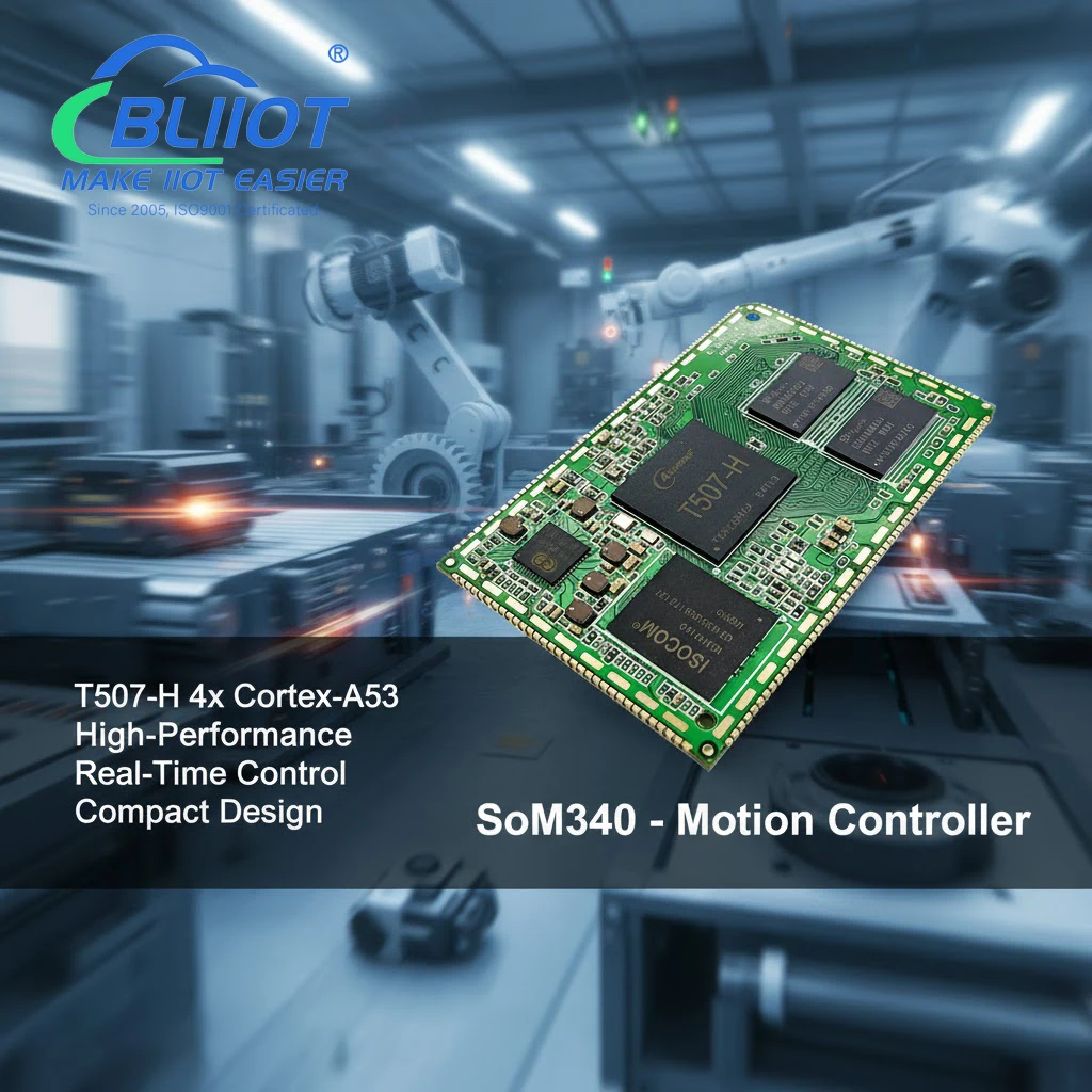 

BLIIoT Industrial Grade Allwinner T507-H 1.4GHz A53 System on Module Linux Ubuntu SoM340 Series