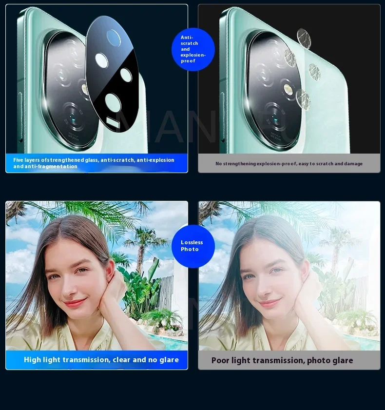 3-1PCS Tempered Glass Lens Cover For Honor200 200Pro Back Camera Lens Film For Huawei Honor 200 Pro Lite Camera Protectors