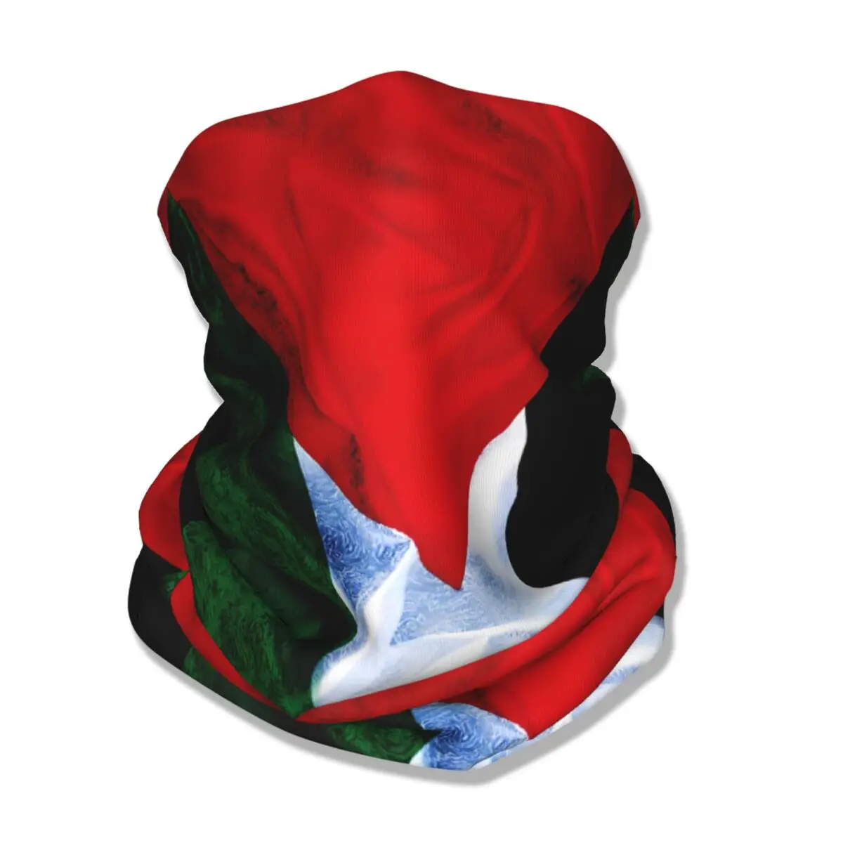 Palestine Flag Bandana Neck Gaiter Printed Palestinian Hatta Kufiya Keffiyeh Pattern Wrap Scarf Multi-use Headwear Hiking Unisex