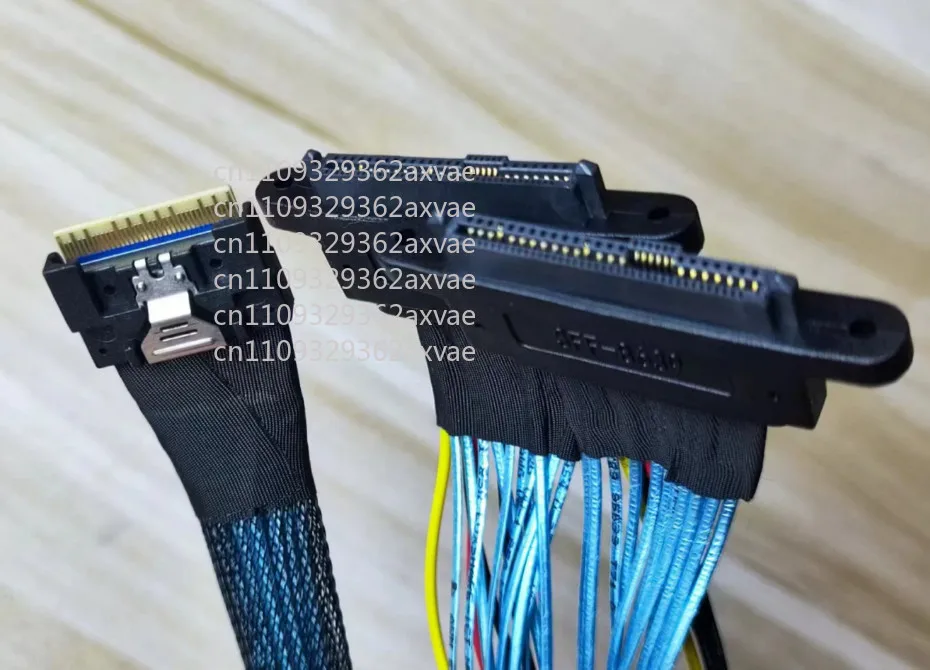 FOR SlimSAS SFF-8654 8i to 2 NVMe U2 SFF-8639 hard drive data cable 40cm