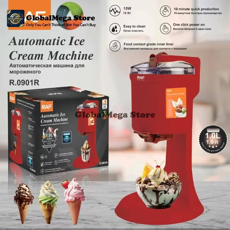 2026 Latest Mini Ice Cream Maker Machine for Home Use Automatic Stirring Frozen Yogurt Dessert Maker Compact Portable Ice
