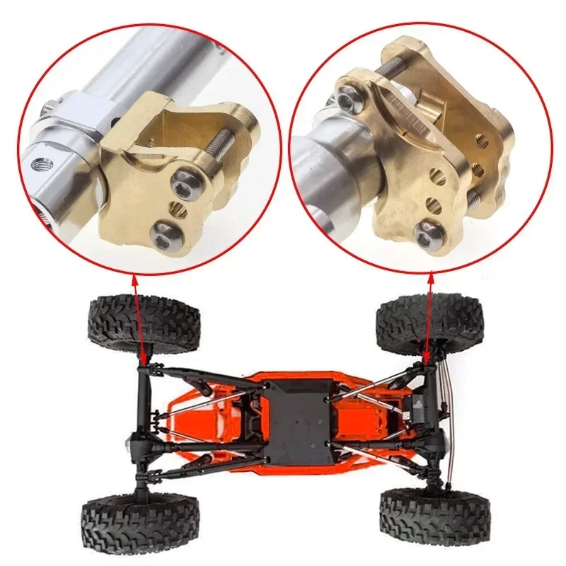 Voor en achter trekstangen Messing Contragewicht Voor Axiale 1/10 4WD RBX10 Ryft Rock Bouncer-AXI03005 RC Auto Upgrade Onderdelen