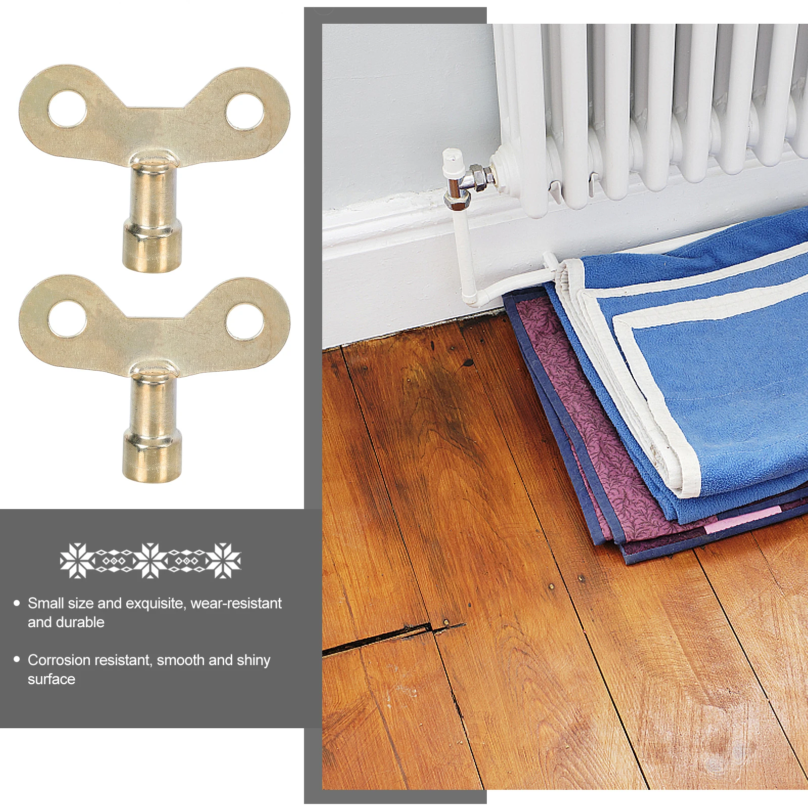 

10 Pcs Radiator Valves Keys Iron Exhaust Bleed Faucet Hole Durable Portable Plumbing Valve Tools Heat Sink Wrench Lightweight